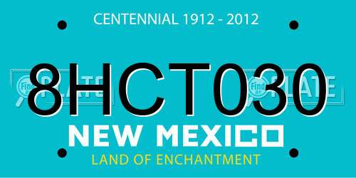8HCT030 New Mexico License Plate