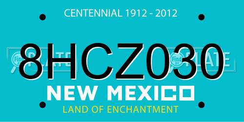 8HCZ030 New Mexico License Plate