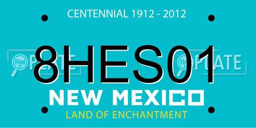 8HES01 New Mexico License Plate