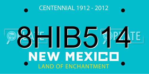 8HIB514 New Mexico License Plate