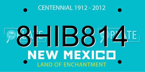8HIB814 New Mexico License Plate