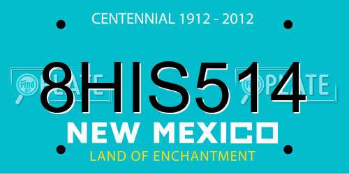 8HIS514 New Mexico License Plate