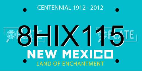 8HIX115 New Mexico License Plate