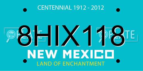 8HIX118 New Mexico License Plate