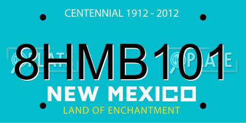 8HMB101 New Mexico License Plate