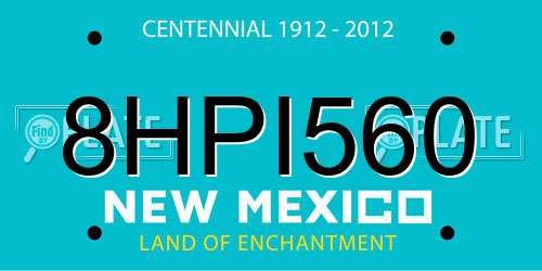 8HPI560 New Mexico License Plate