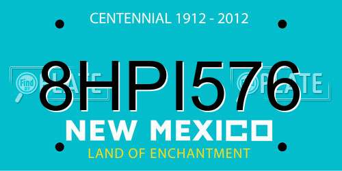 8HPI576 New Mexico License Plate