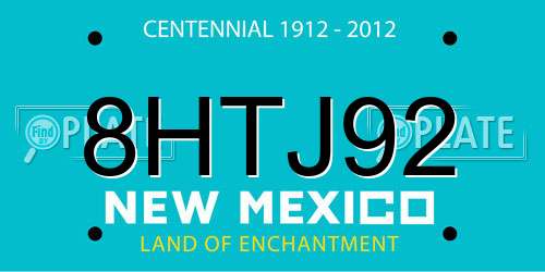 8HTJ92 New Mexico License Plate