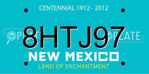 8HTJ97 New Mexico License Plate