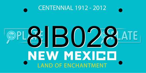 8IB028 New Mexico License Plate