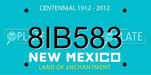 8IB583 New Mexico License Plate