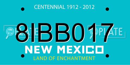 8IBB017 New Mexico License Plate