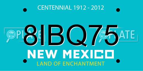 8IBQ75 New Mexico License Plate