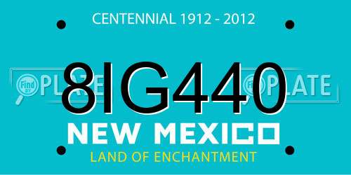 8IG440 New Mexico License Plate