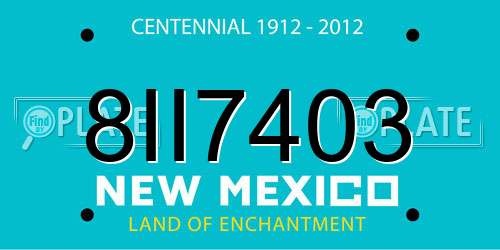 8II7403 New Mexico License Plate