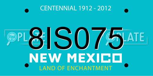 8IS075 New Mexico License Plate