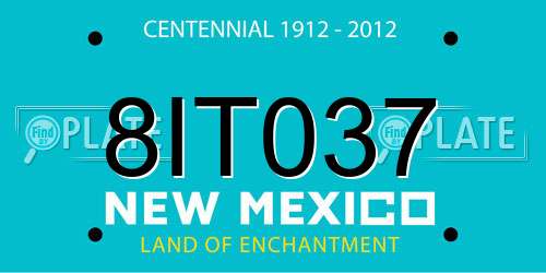 8IT037 New Mexico License Plate