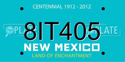 8IT405 New Mexico License Plate