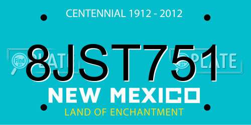 8JST751 New Mexico License Plate