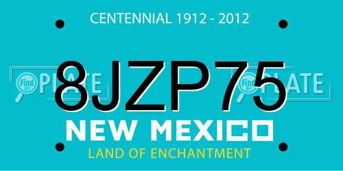 8JZP75 New Mexico License Plate