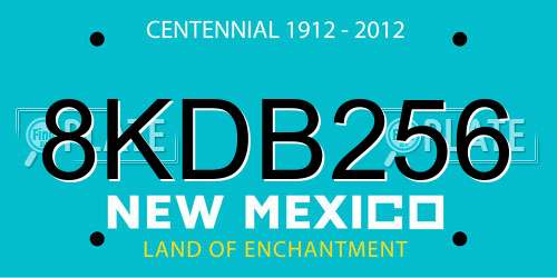 8KDB256 New Mexico License Plate