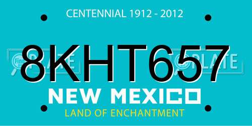 8KHT657 New Mexico License Plate