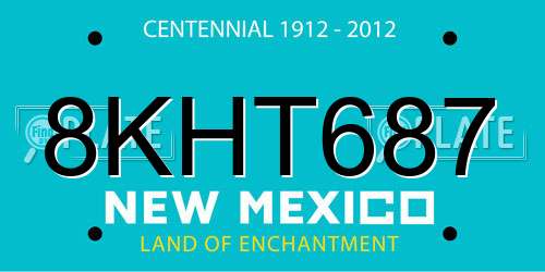 8KHT687 New Mexico License Plate