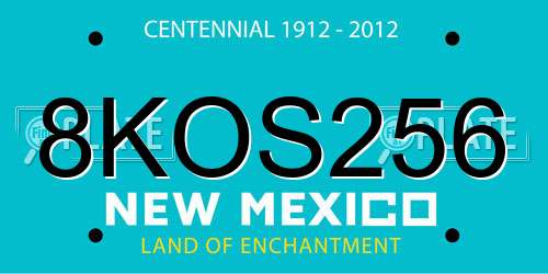 8KOS256 New Mexico License Plate