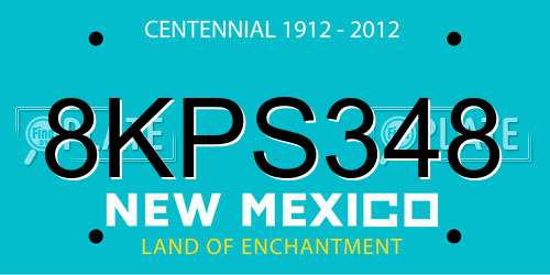 8KPS348 New Mexico License Plate