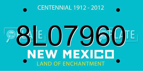 8L07960 New Mexico License Plate