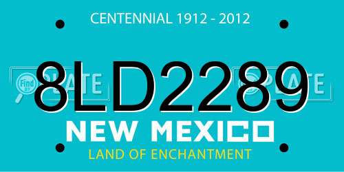 8LD2289 New Mexico License Plate