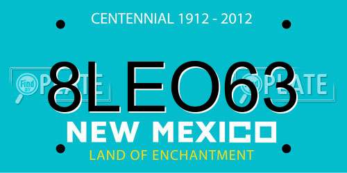 8LEO63 New Mexico License Plate