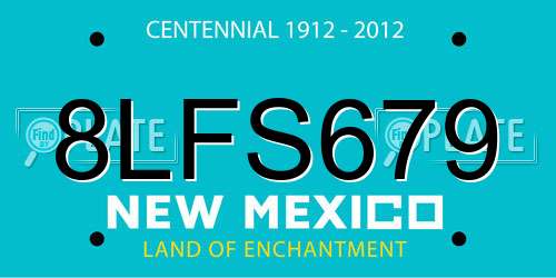 8LFS679 New Mexico License Plate