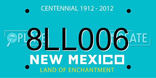 8LL006 New Mexico License Plate