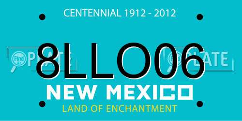 8LLO06 New Mexico License Plate