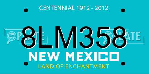 8LM358 New Mexico License Plate