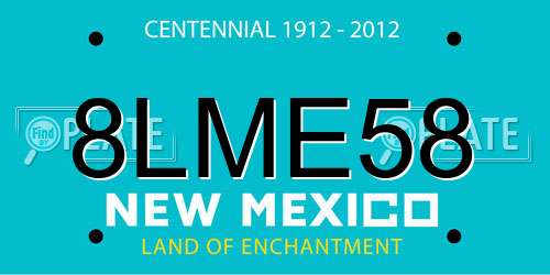 8LME58 New Mexico License Plate