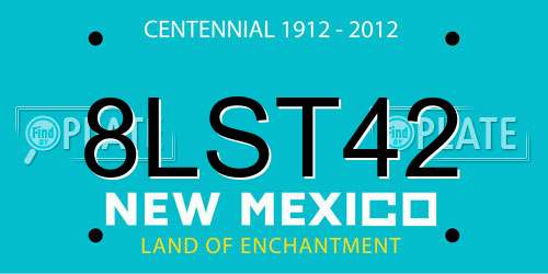 8LST42 New Mexico License Plate