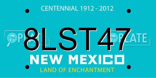 8LST47 New Mexico License Plate