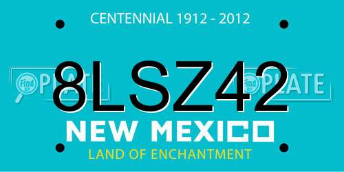 8LSZ42 New Mexico License Plate