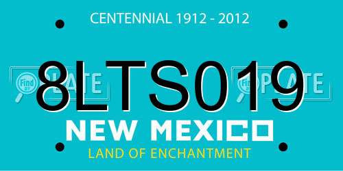 8LTS019 New Mexico License Plate