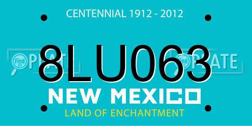 8LU063 New Mexico License Plate