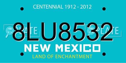 8LU8532 New Mexico License Plate