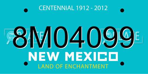 8M04099 New Mexico License Plate