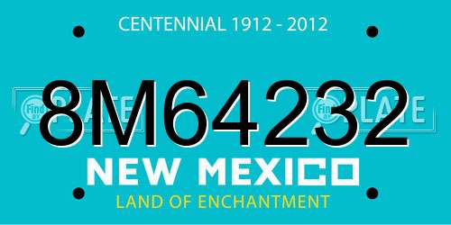 8M64232 New Mexico License Plate