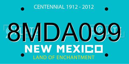 8MDA099 New Mexico License Plate