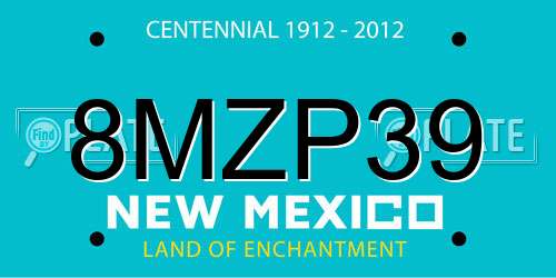 8MZP39 New Mexico License Plate