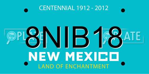 8NIB18 New Mexico License Plate