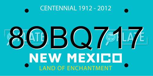 8OBQ717 New Mexico License Plate