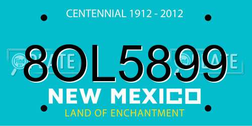 8OL5899 New Mexico License Plate